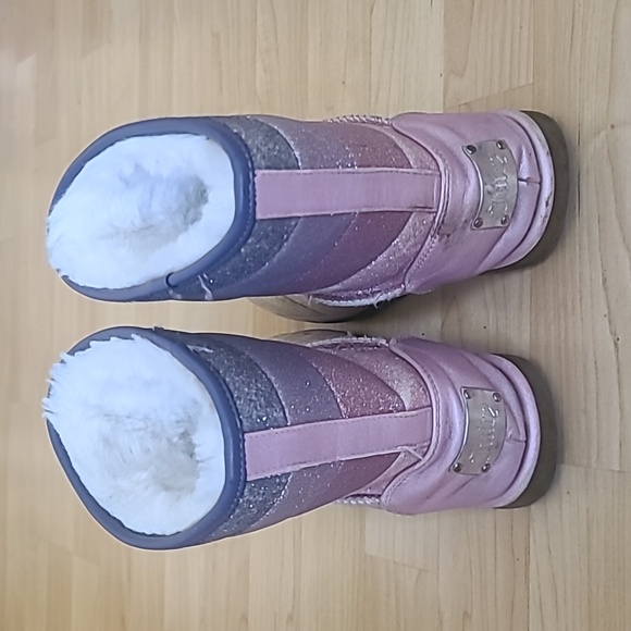 Juicy Couture Fortuna Sparkly Fashion Boots Pink/Purple Size 3M - Picture 6 of 9